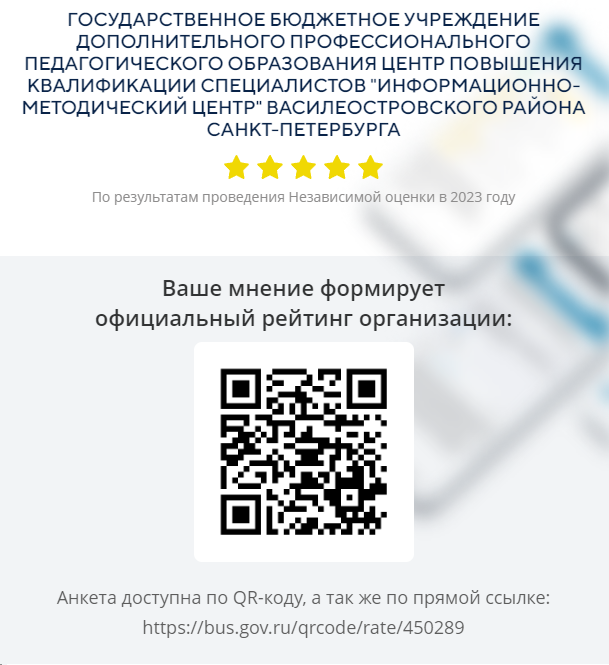 Оценка качества условий осуществления образовательной деятельности